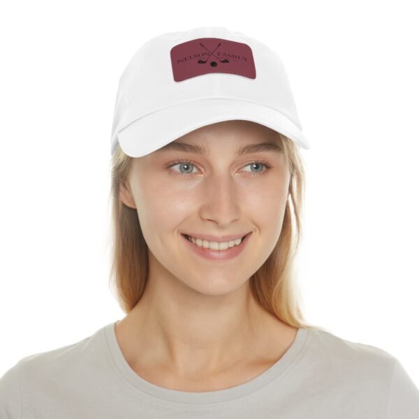 MOM Hat with Leather Patch - Custom Golf Design - Image 10
