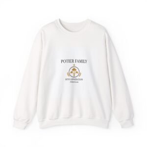 Minimal Family Crest Crewneck Sweatshirt | subtle embroidery, premium basics